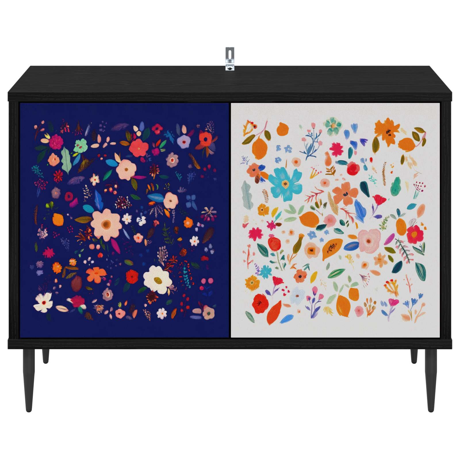 Ντουλάπι TV MAINZ 69 x 33 x 50,5 εκ. Μαύρη Δρυς - Pakobazaar