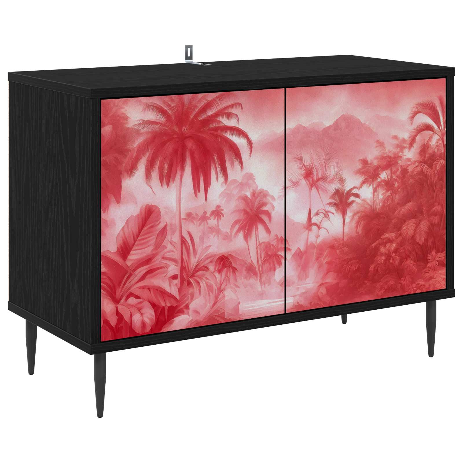 Ντουλάπι TV AACHEN 69 x 33 x 50,5 εκ. Μαύρη Δρυς