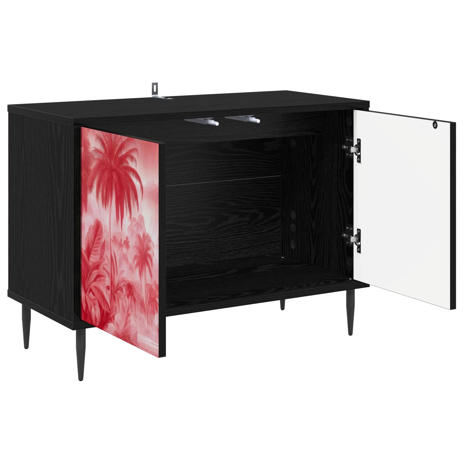 Ντουλάπι TV AACHEN 69 x 33 x 50,5 εκ. Μαύρη Δρυς
