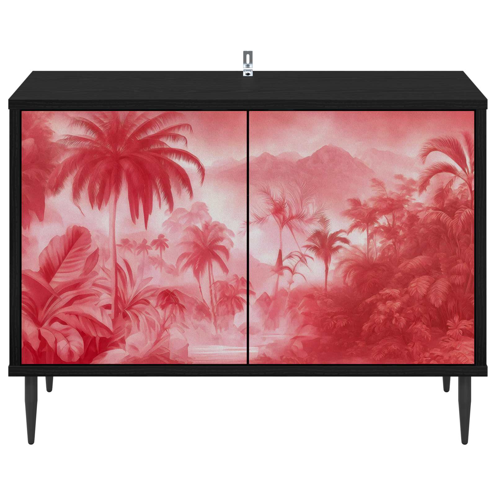 Ντουλάπι TV AACHEN 69 x 33 x 50,5 εκ. Μαύρη Δρυς