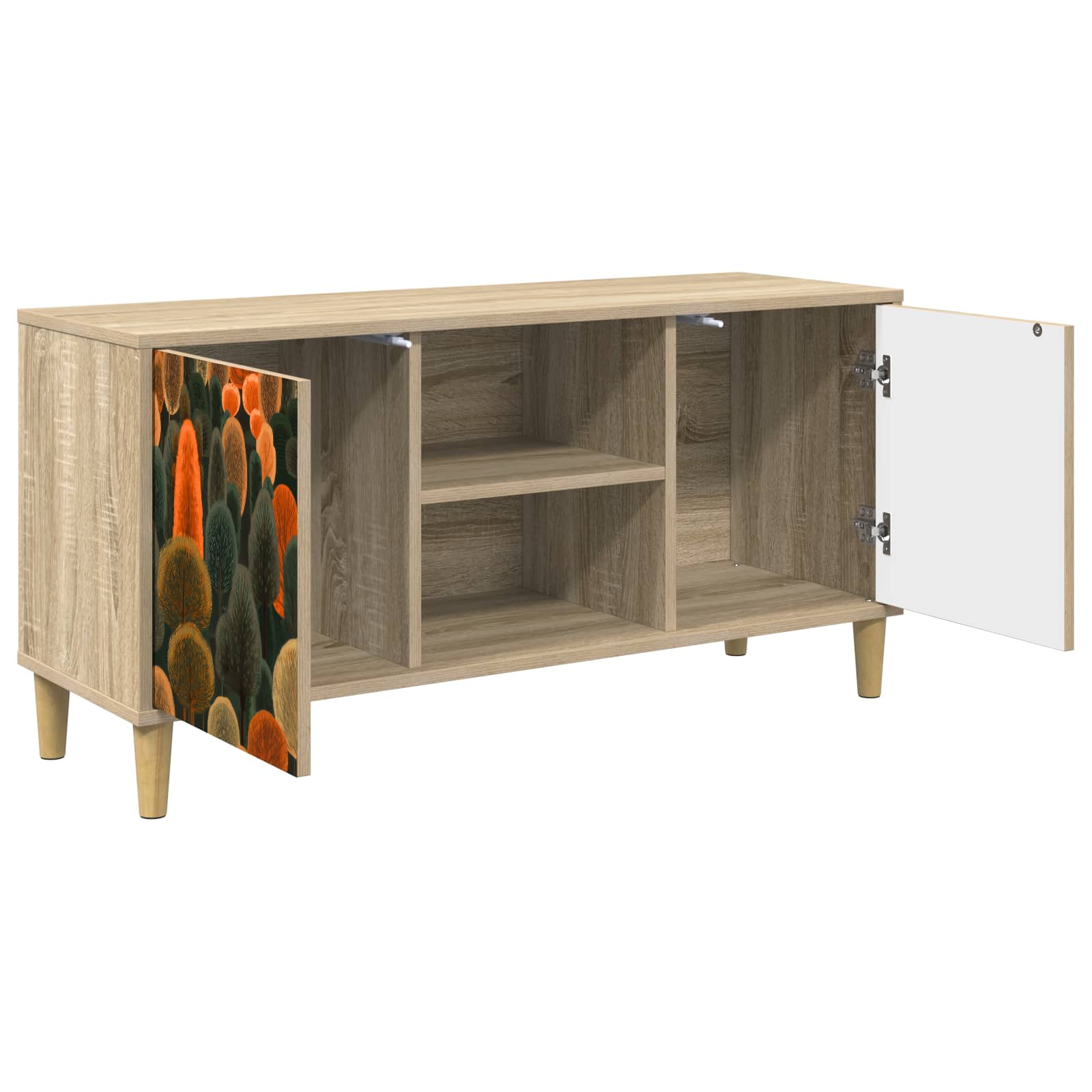 Ντουλάπι TV ZAANDAM 102 x 33 x 50 εκ. Sonoma Επεξεργασμένο Ξύλο - Pakobazaar
