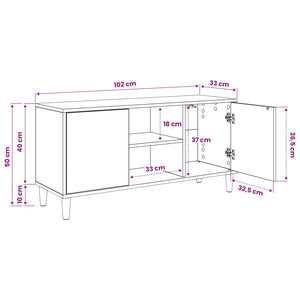 Ντουλάπι TV ESSEN 102 x 33 x 50 εκ. Sonoma Επεξεργασμένο Ξύλο - Pakobazaar