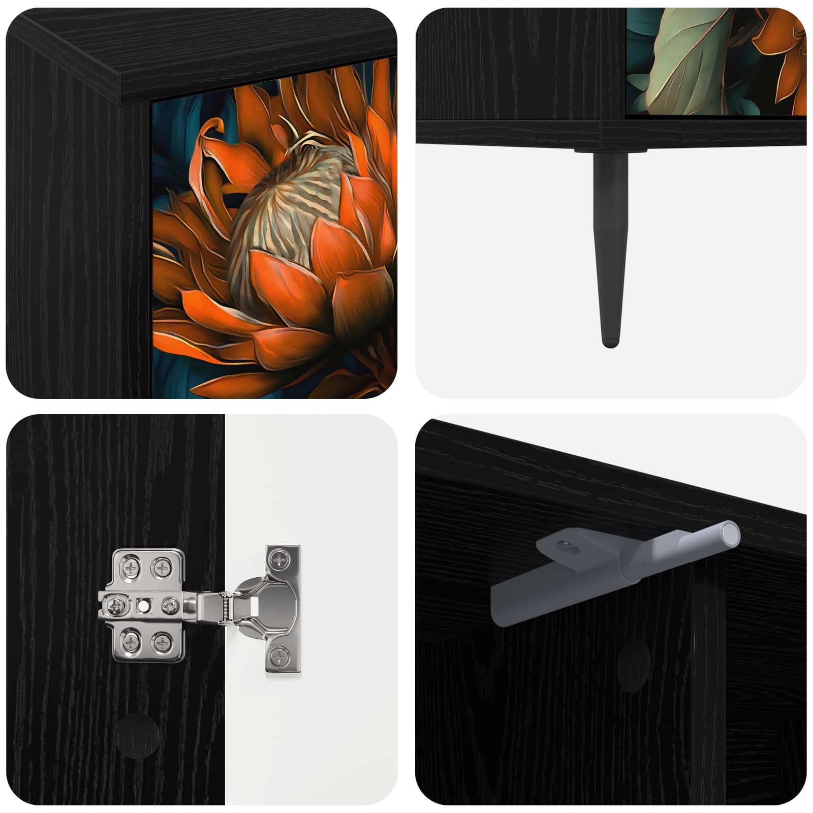 Ντουλάπι TV LOCHEM 102 x 33 x 51 εκ Μαύρη Δρυς - Pakobazaar