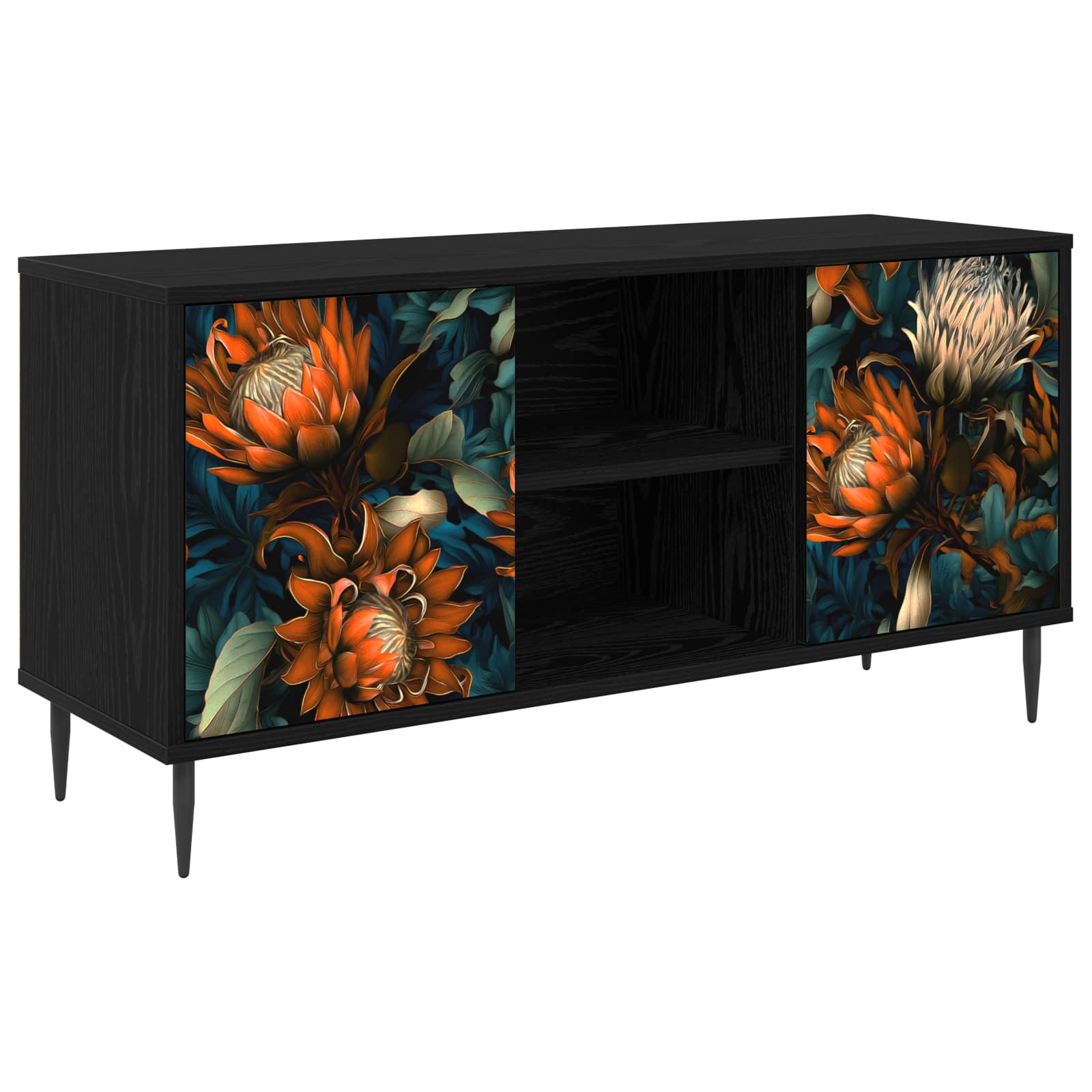 Ντουλάπι TV LOCHEM 102 x 33 x 51 εκ Μαύρη Δρυς - Pakobazaar