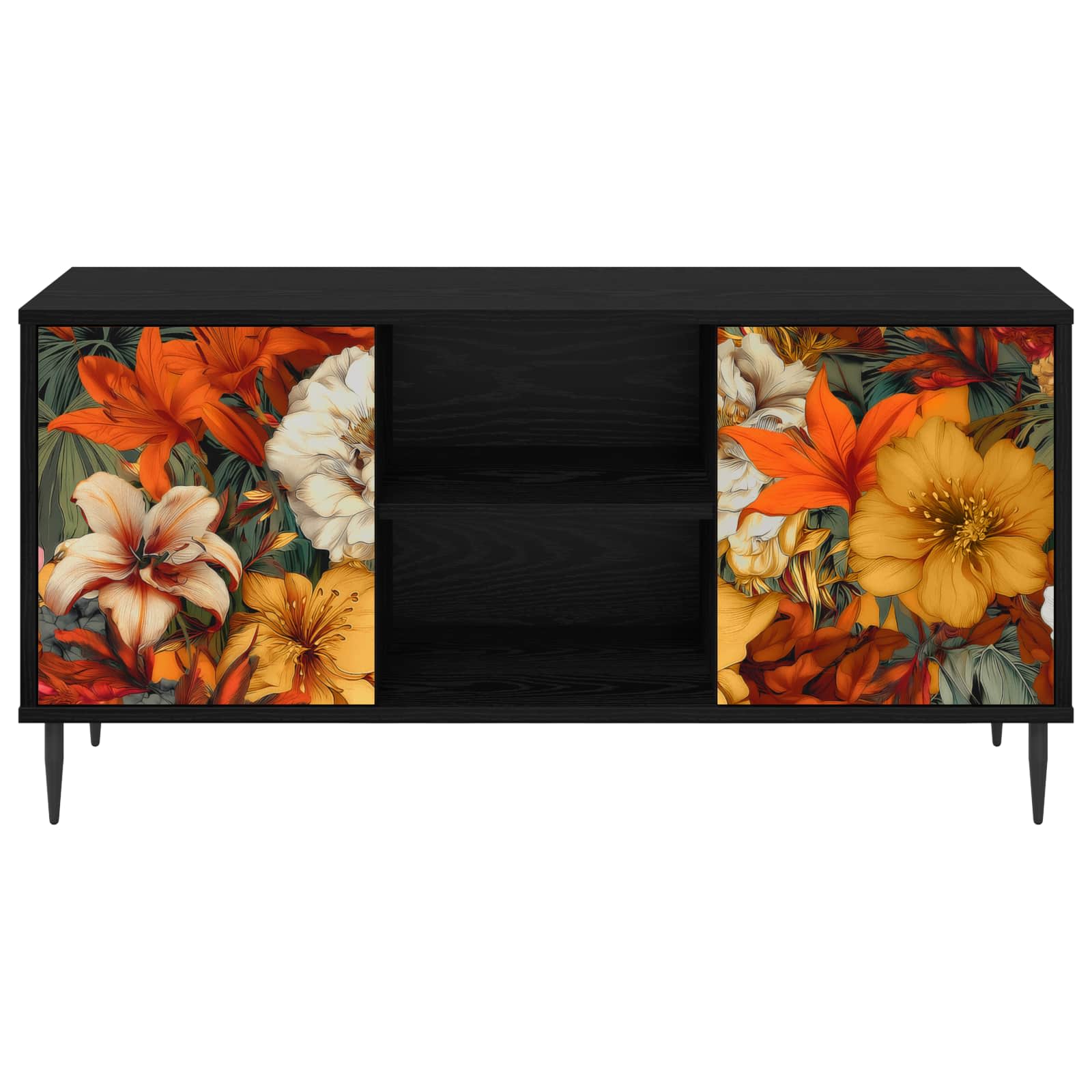Ντουλάπι TV GENNEP 102 x 33 x 51 εκ Μαύρη Δρυς - Pakobazaar