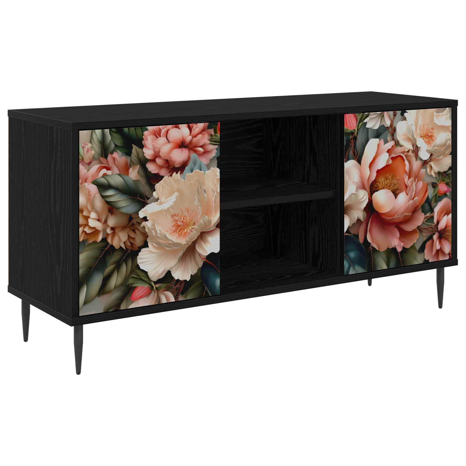 Ντουλάπι TV BORNE 102 x 33 x 51 εκ Μαύρη Δρυς - Pakobazaar