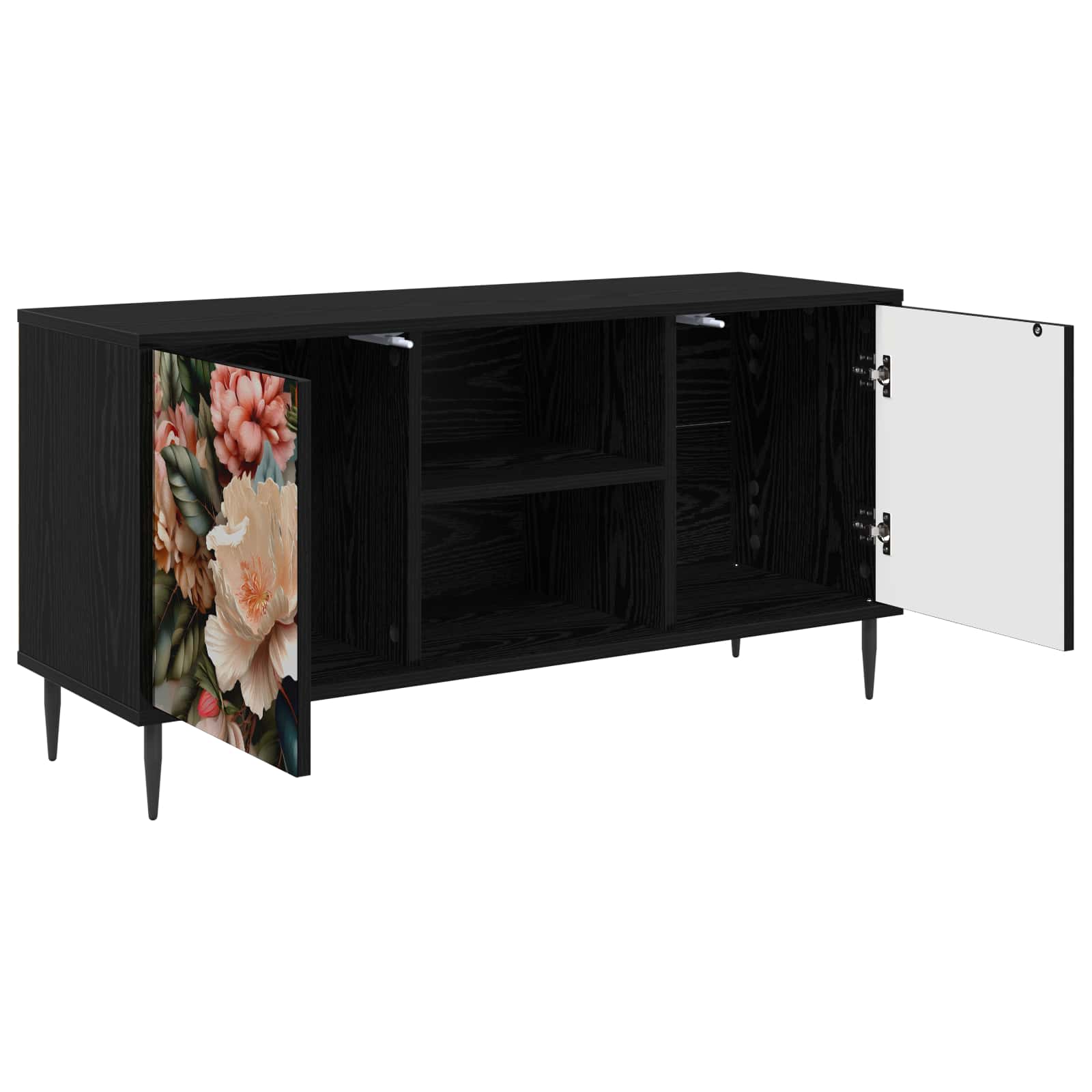 Ντουλάπι TV BORNE 102 x 33 x 51 εκ Μαύρη Δρυς - Pakobazaar