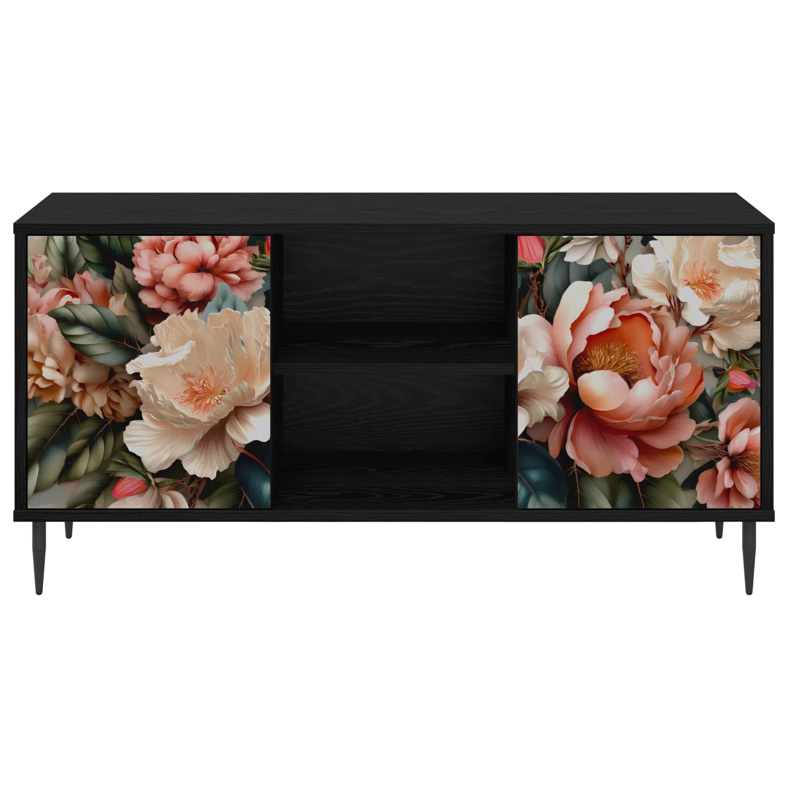 Ντουλάπι TV BORNE 102 x 33 x 51 εκ Μαύρη Δρυς - Pakobazaar