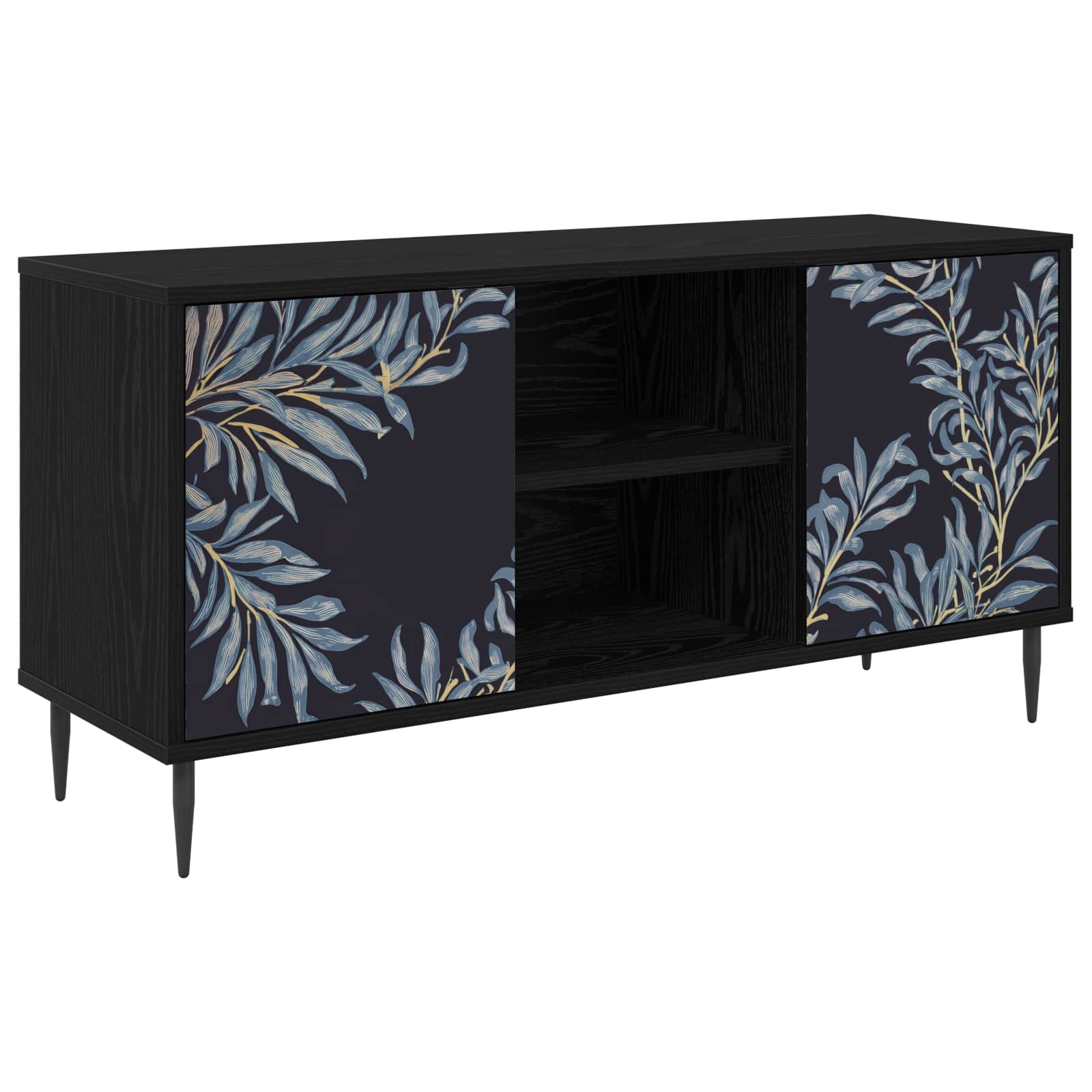 Ντουλάπι TV DOKKUM 102 x 33 x 51 εκ Μαύρη Δρυς - Pakobazaar