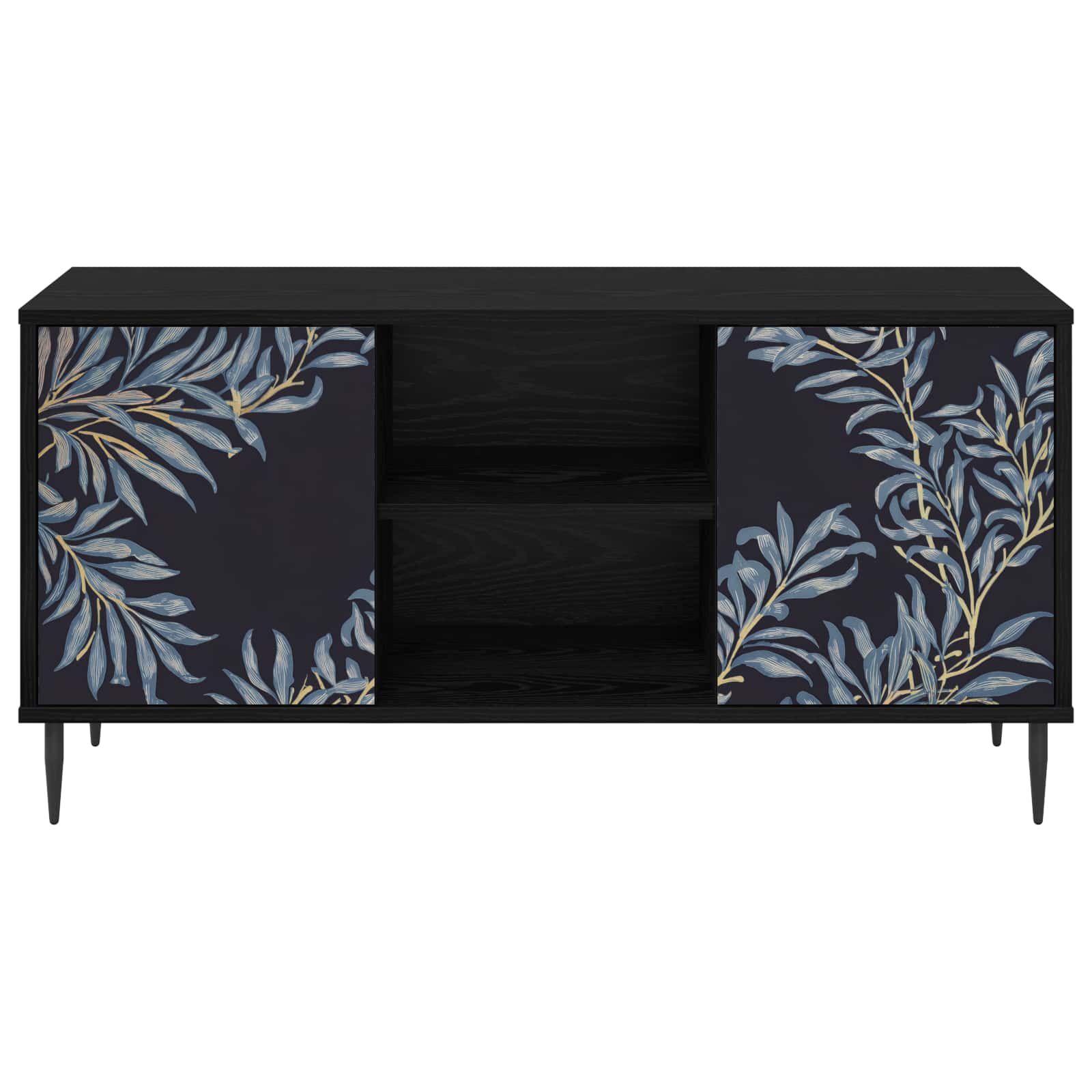 Ντουλάπι TV DOKKUM 102 x 33 x 51 εκ Μαύρη Δρυς - Pakobazaar