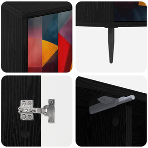 Ντουλάπι TV HEESCH 102 x 33 x 51 εκ Μαύρη Δρυς - Pakobazaar