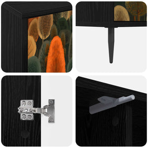 Ντουλάπι TV ZAANDAM 102 x 33 x 51 εκ Μαύρη Δρυς - Pakobazaar
