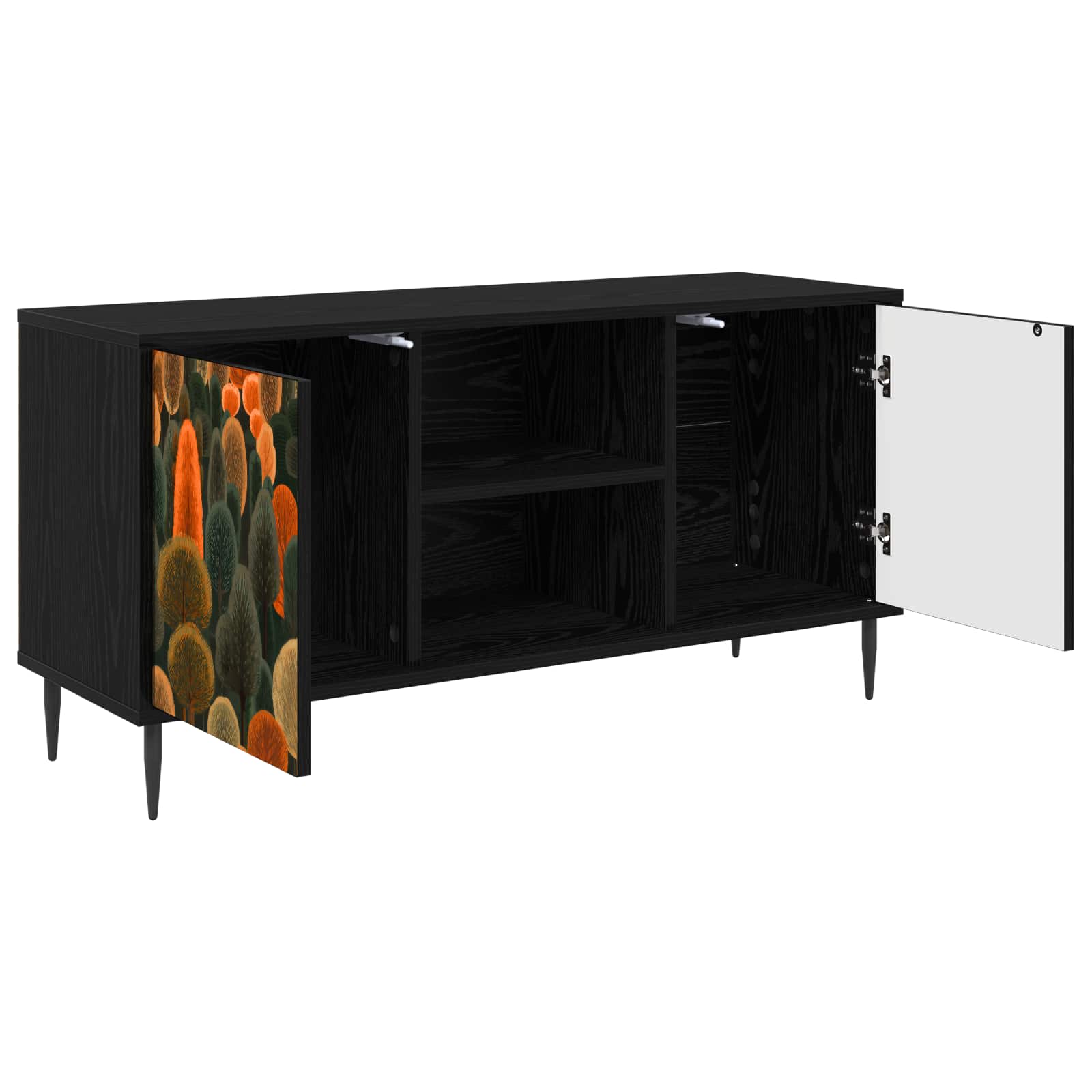 Ντουλάπι TV ZAANDAM 102 x 33 x 51 εκ Μαύρη Δρυς - Pakobazaar