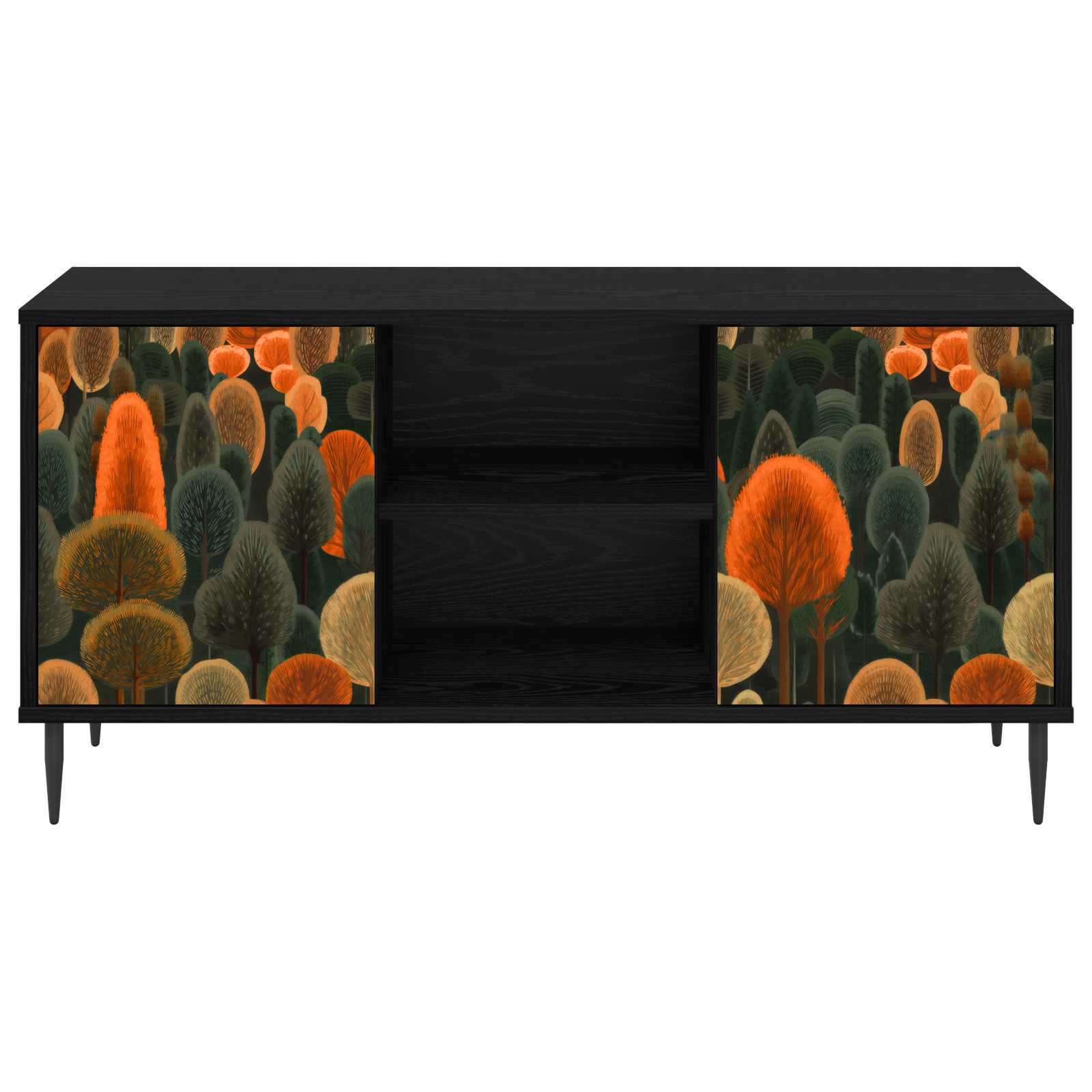 Ντουλάπι TV ZAANDAM 102 x 33 x 51 εκ Μαύρη Δρυς - Pakobazaar