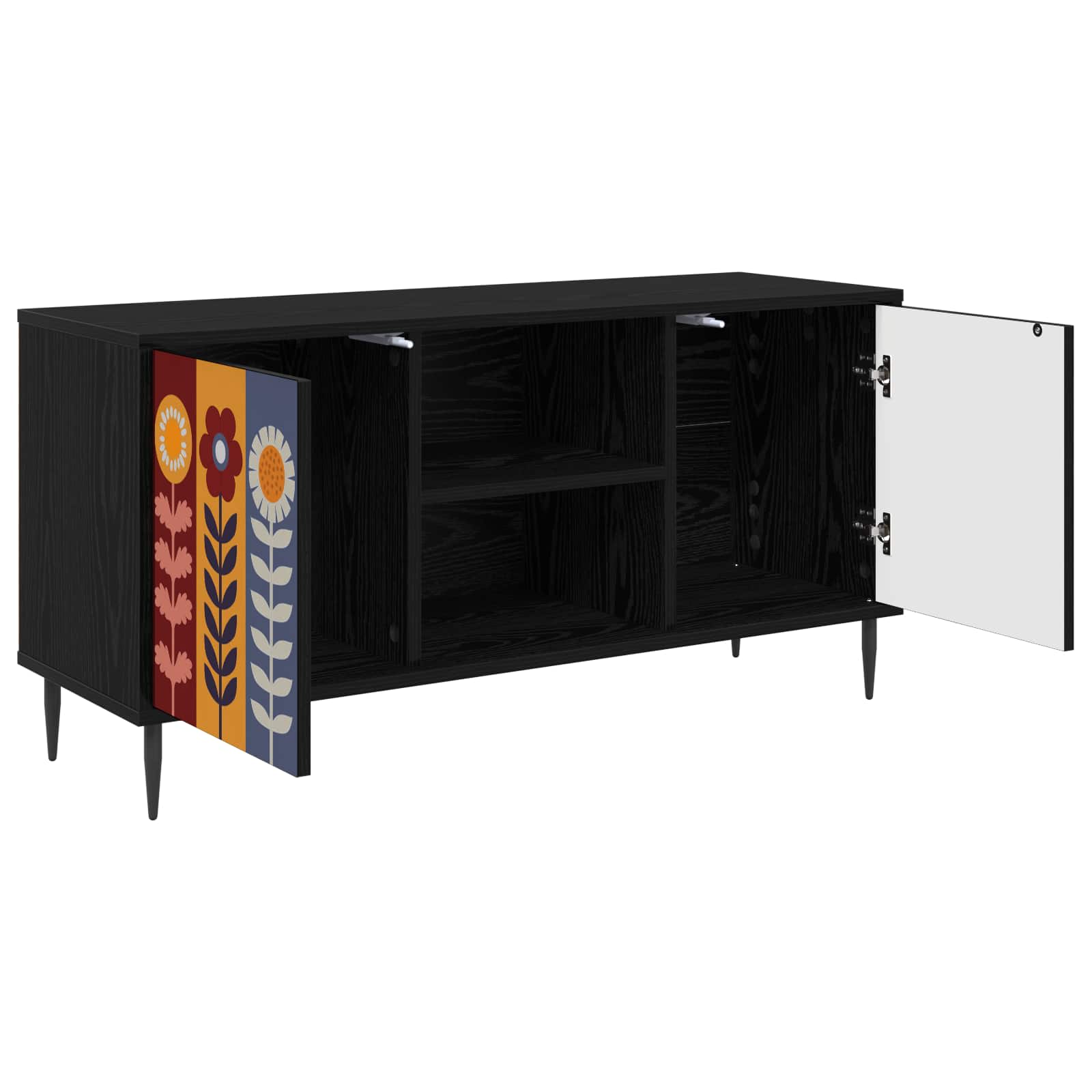 Ντουλάπι TV ESSEN 102 x 33 x 51 εκ Μαύρη Δρυς - Pakobazaar