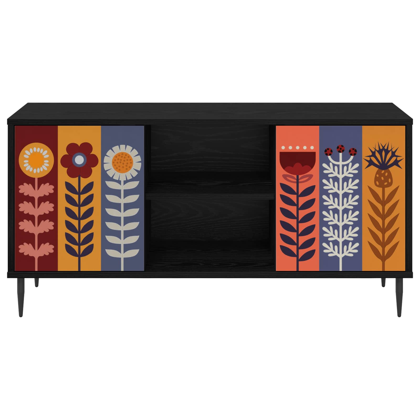 Ντουλάπι TV ESSEN 102 x 33 x 51 εκ Μαύρη Δρυς - Pakobazaar