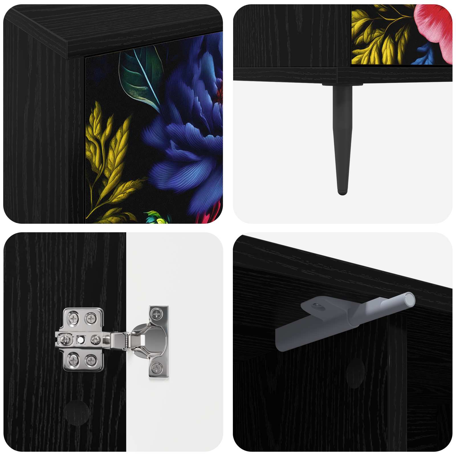 Ντουλάπι TV KIEL 102 x 33 x 51 εκ Μαύρη Δρυς Επεξεργασμένο Ξύλο
