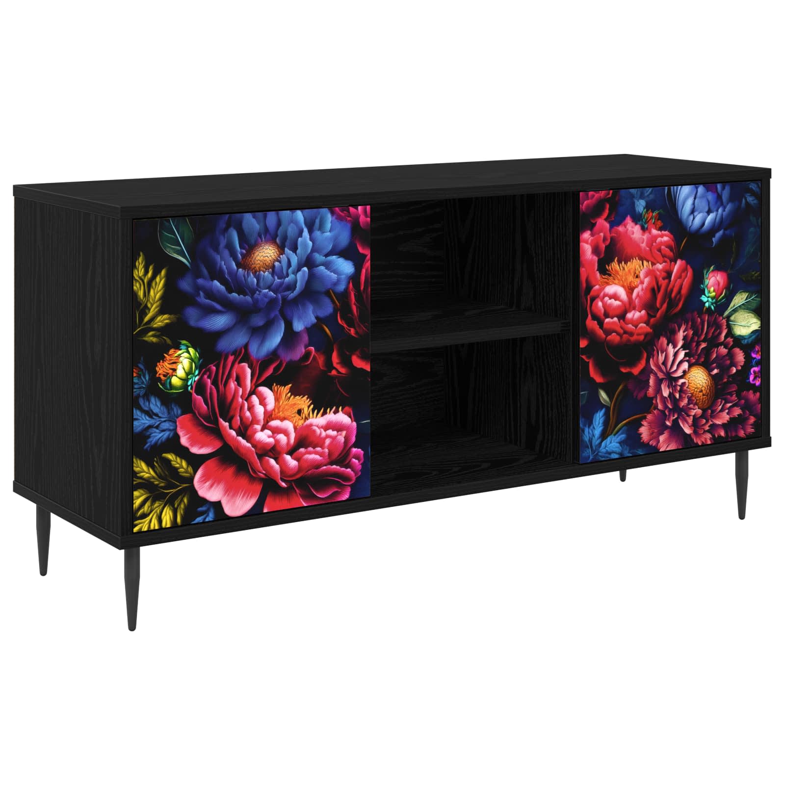 Ντουλάπι TV KIEL 102 x 33 x 51 εκ Μαύρη Δρυς Επεξεργασμένο Ξύλο