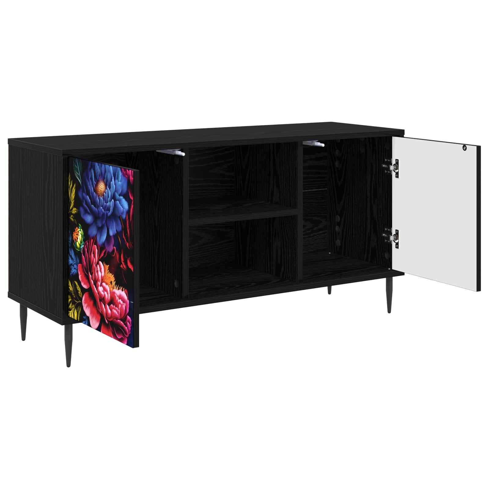 Ντουλάπι TV KIEL 102 x 33 x 51 εκ Μαύρη Δρυς Επεξεργασμένο Ξύλο