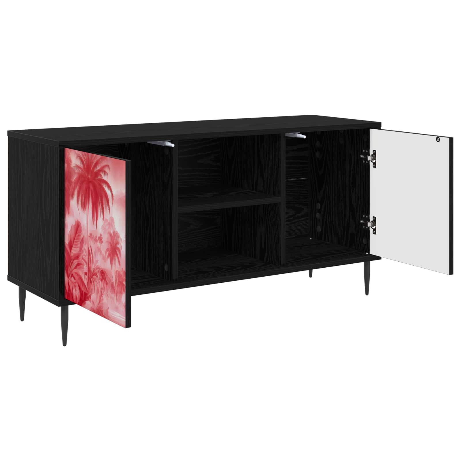 Ντουλάπι TV AACHEN 102 x 33 x 51 εκ Μαύρη Δρυς