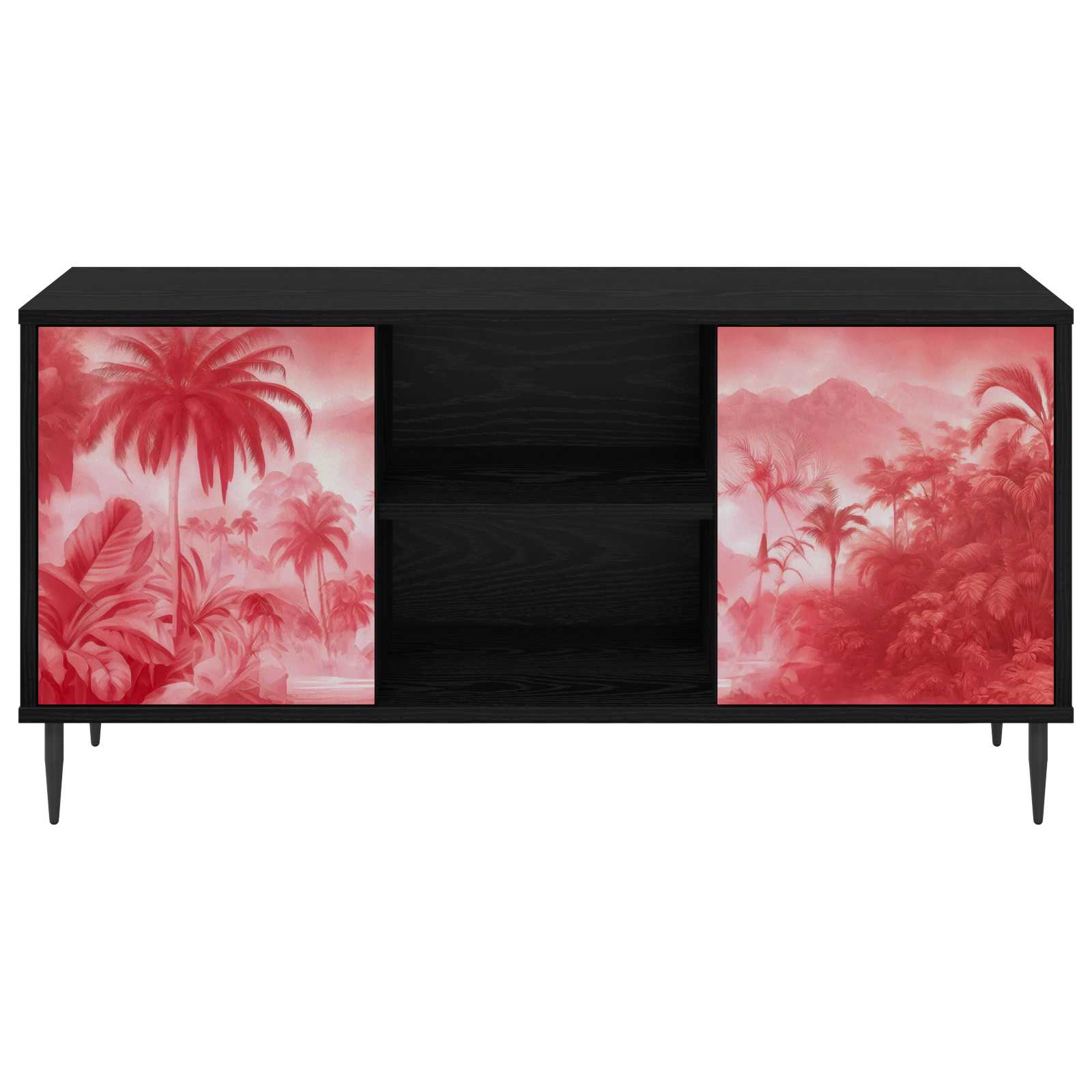 Ντουλάπι TV AACHEN 102 x 33 x 51 εκ Μαύρη Δρυς