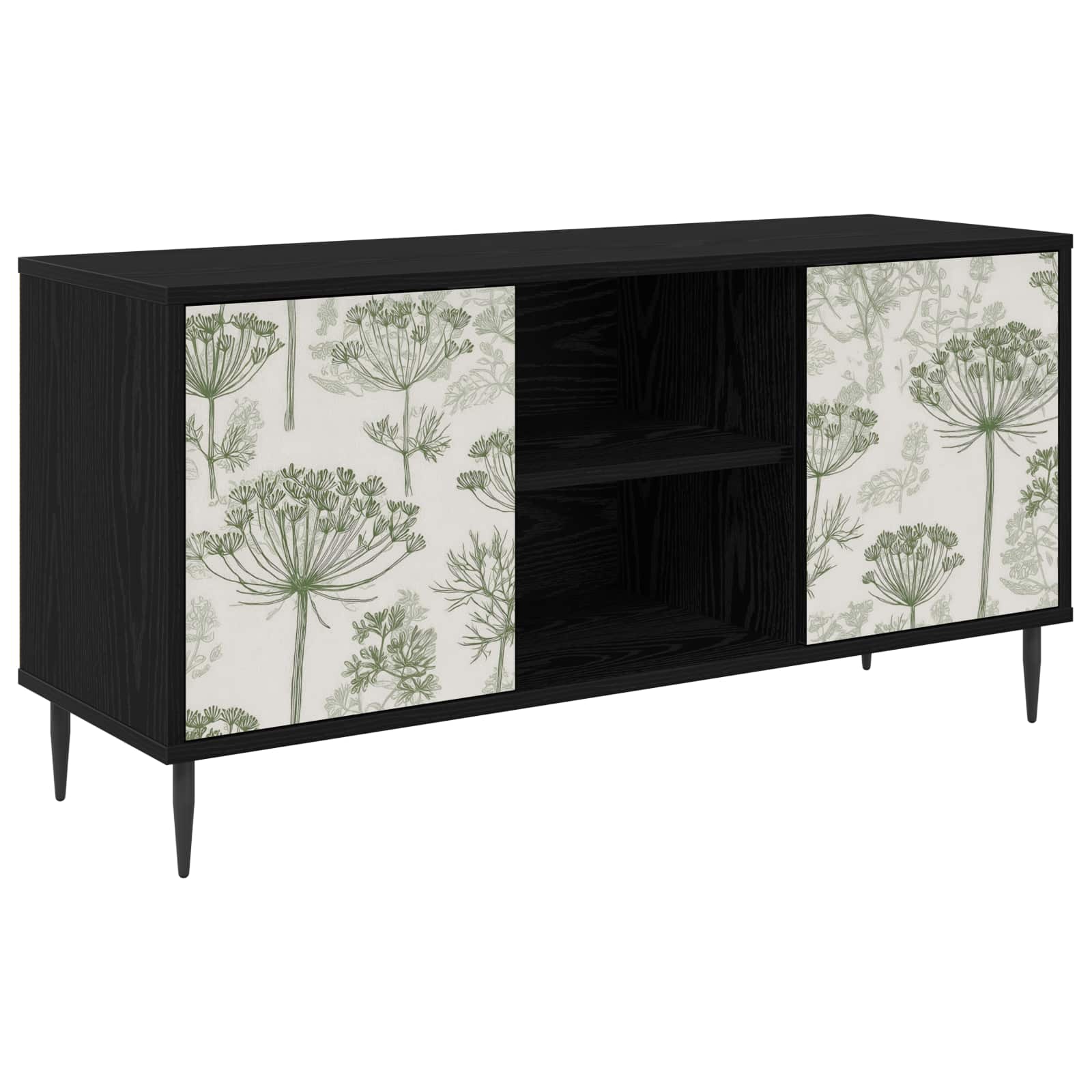Ντουλάπι TV GOTHA 102 x 33 x 51 εκ Μαύρη Δρυς - Pakobazaar