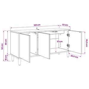 Ντουλάπι TV RAALTE 102 x 33 x 50 εκ. Sonoma Επεξεργασμένο Ξύλο
