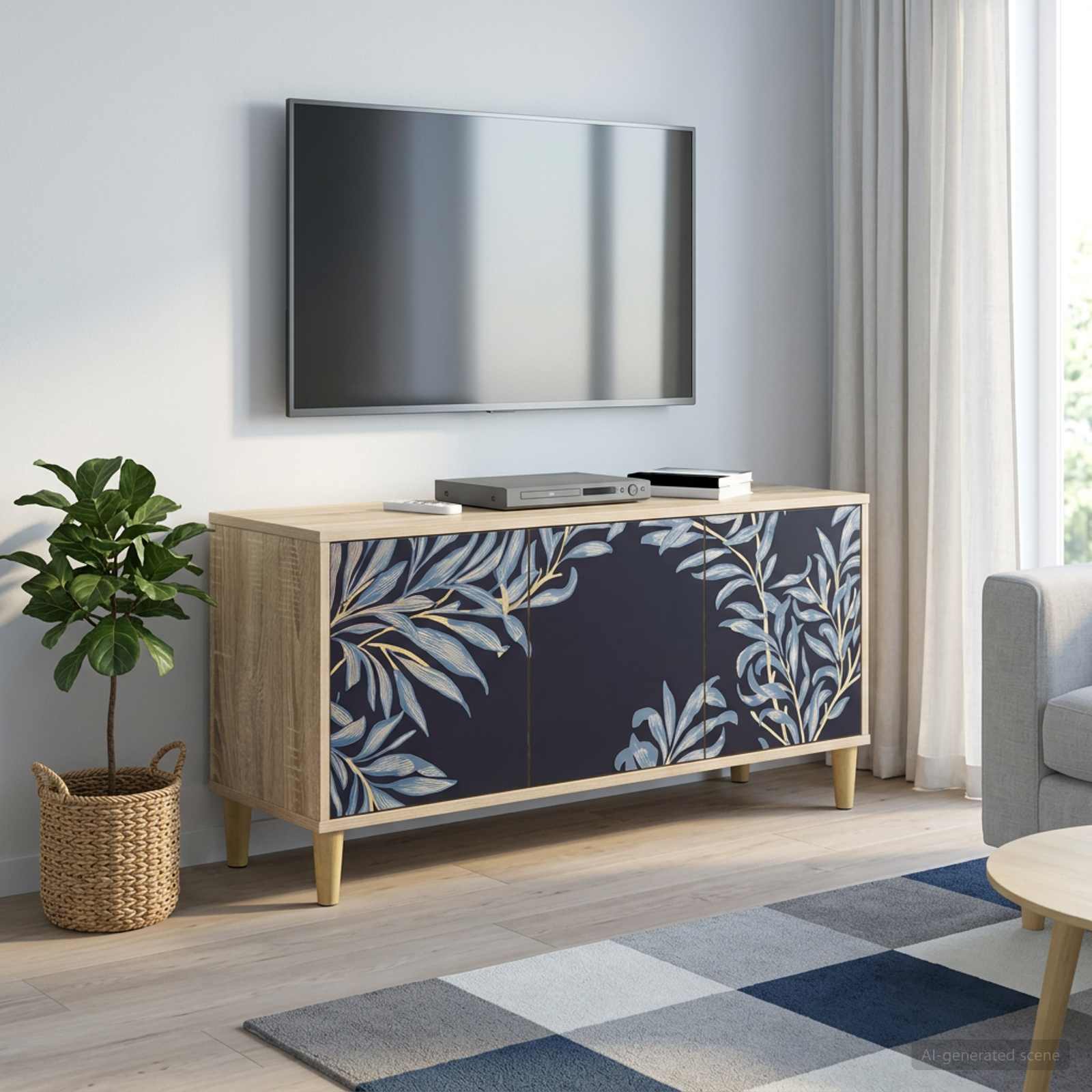 Ντουλάπι TV DOKKUM 102 x 33 x 50 εκ. Sonoma Επεξεργασμένο Ξύλο - Pakobazaar