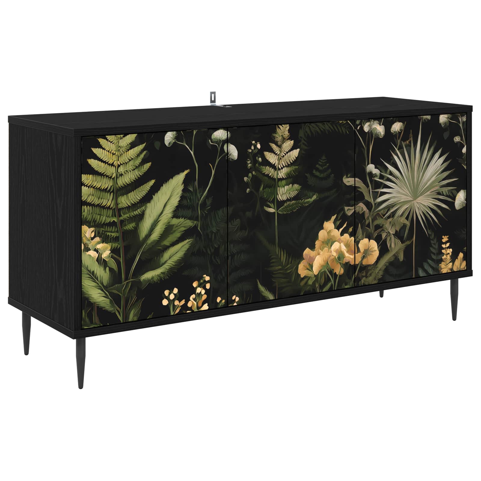 Ντουλάπι TV RHENEN 102 x 33 x 51 εκ Μαύρη Δρυς