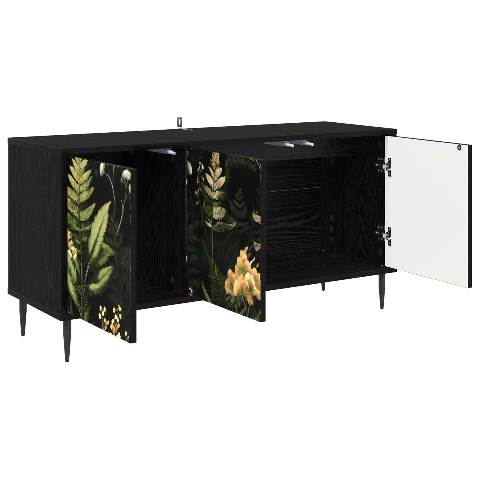 Ντουλάπι TV RHENEN 102 x 33 x 51 εκ Μαύρη Δρυς