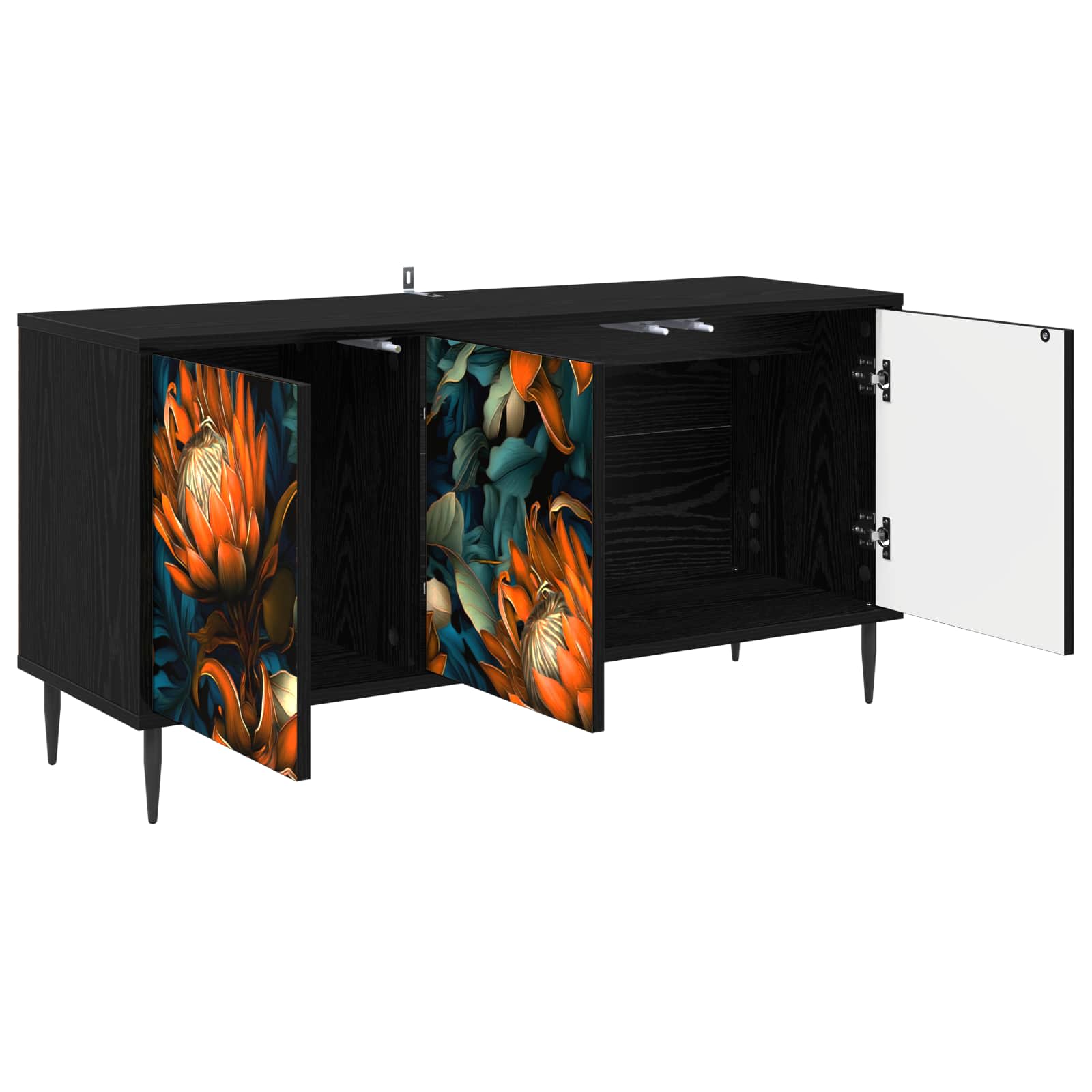Ντουλάπι TV LOCHEM 102 x 33 x 51 εκ Μαύρη Δρυς