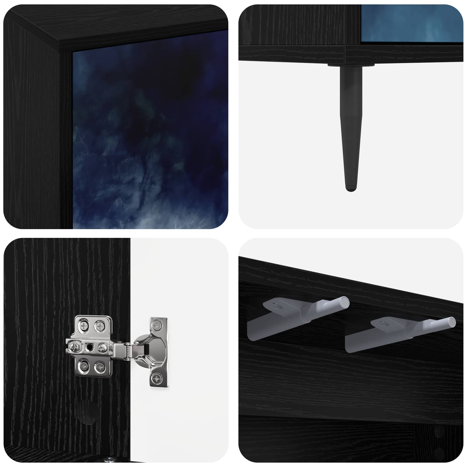 Ντουλάπι TV RAALTE 102 x 33 x 51 εκ Μαύρη Δρυς - Pakobazaar