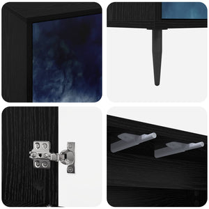 Ντουλάπι TV RAALTE 102 x 33 x 51 εκ Μαύρη Δρυς - Pakobazaar