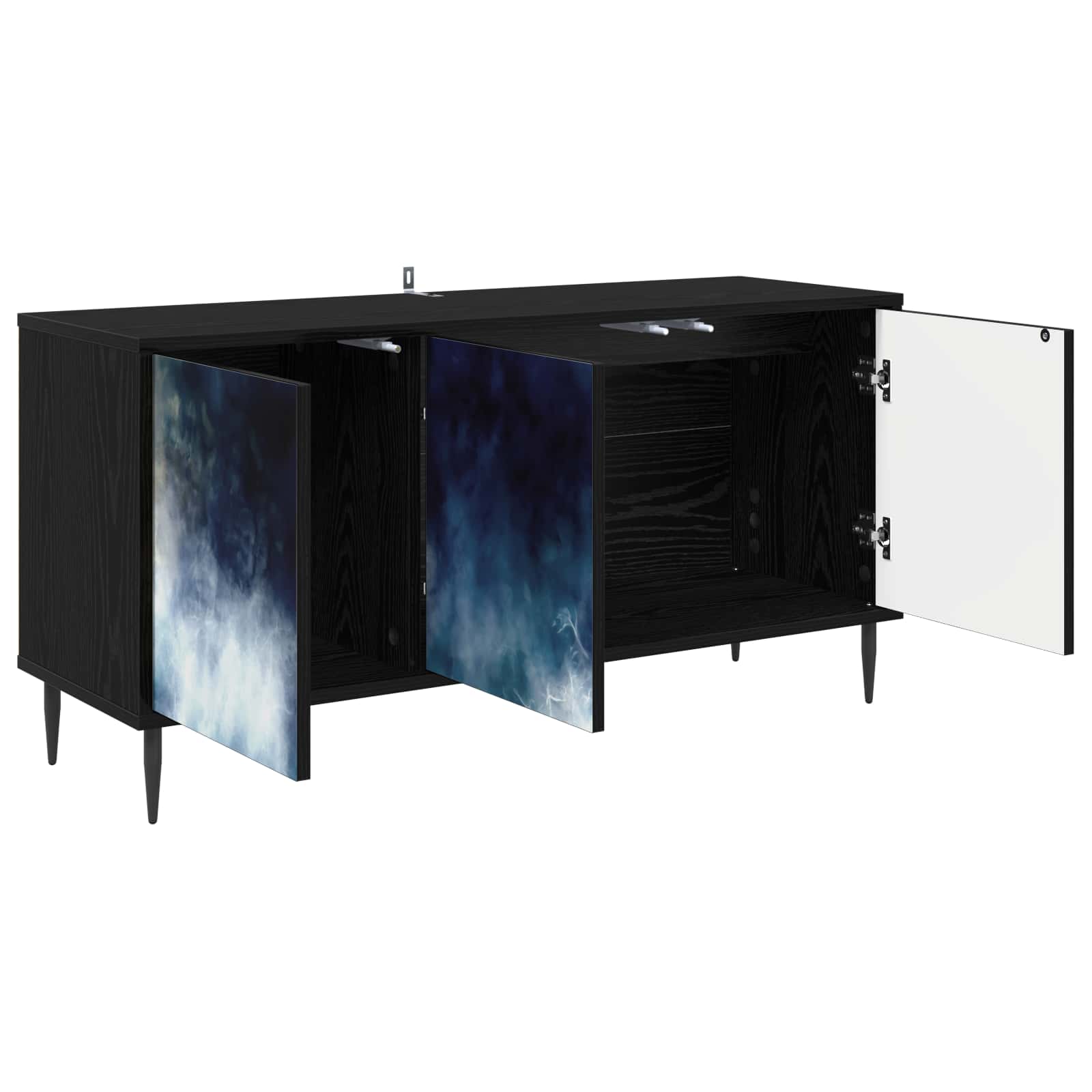 Ντουλάπι TV RAALTE 102 x 33 x 51 εκ Μαύρη Δρυς - Pakobazaar