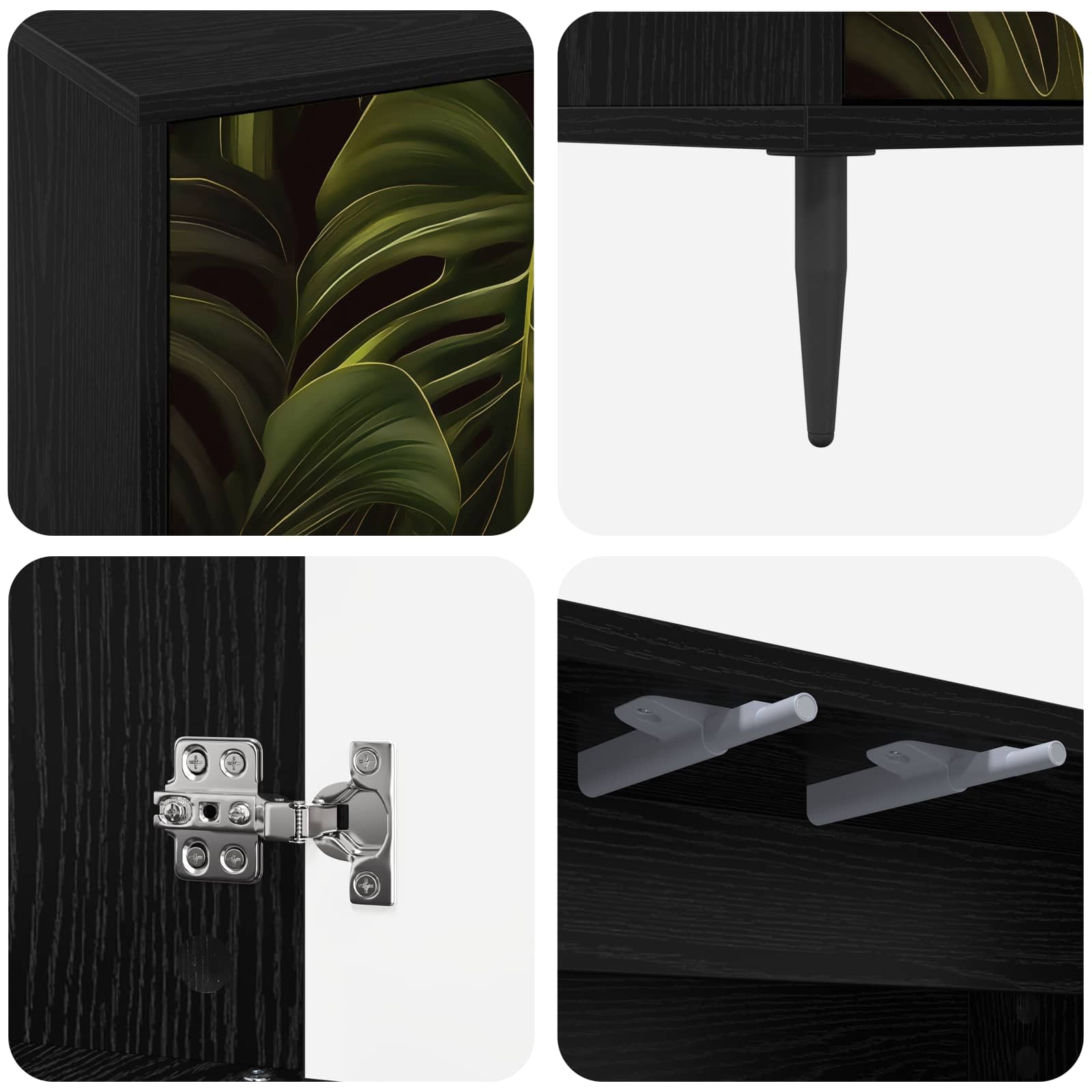 Ντουλάπι TV ELBURG 102 x 33 x 51 εκ Μαύρη Δρυς - Pakobazaar