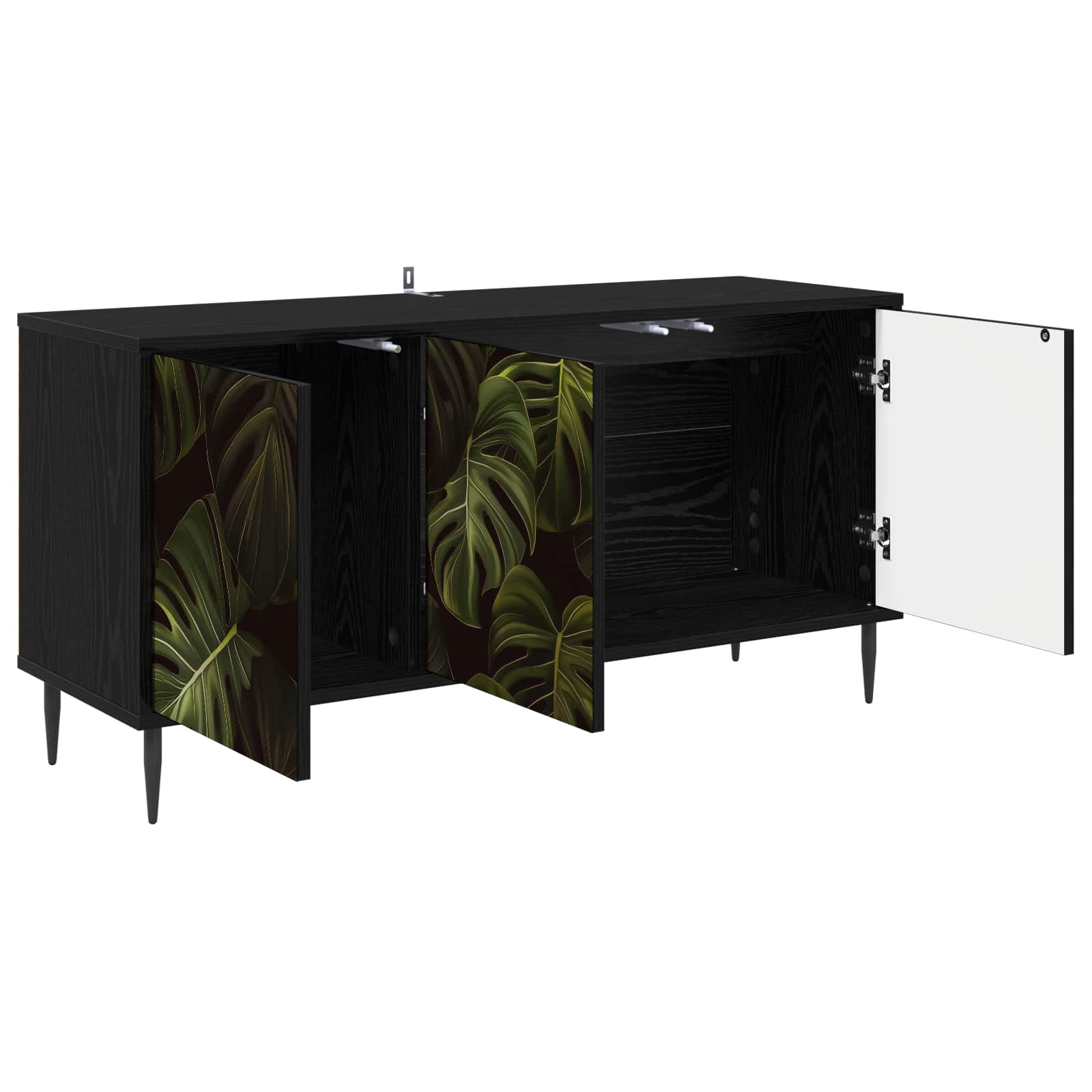 Ντουλάπι TV ELBURG 102 x 33 x 51 εκ Μαύρη Δρυς - Pakobazaar