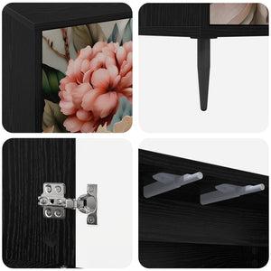 Ντουλάπι TV BORNE 102 x 33 x 51 εκ Μαύρη Δρυς - Pakobazaar