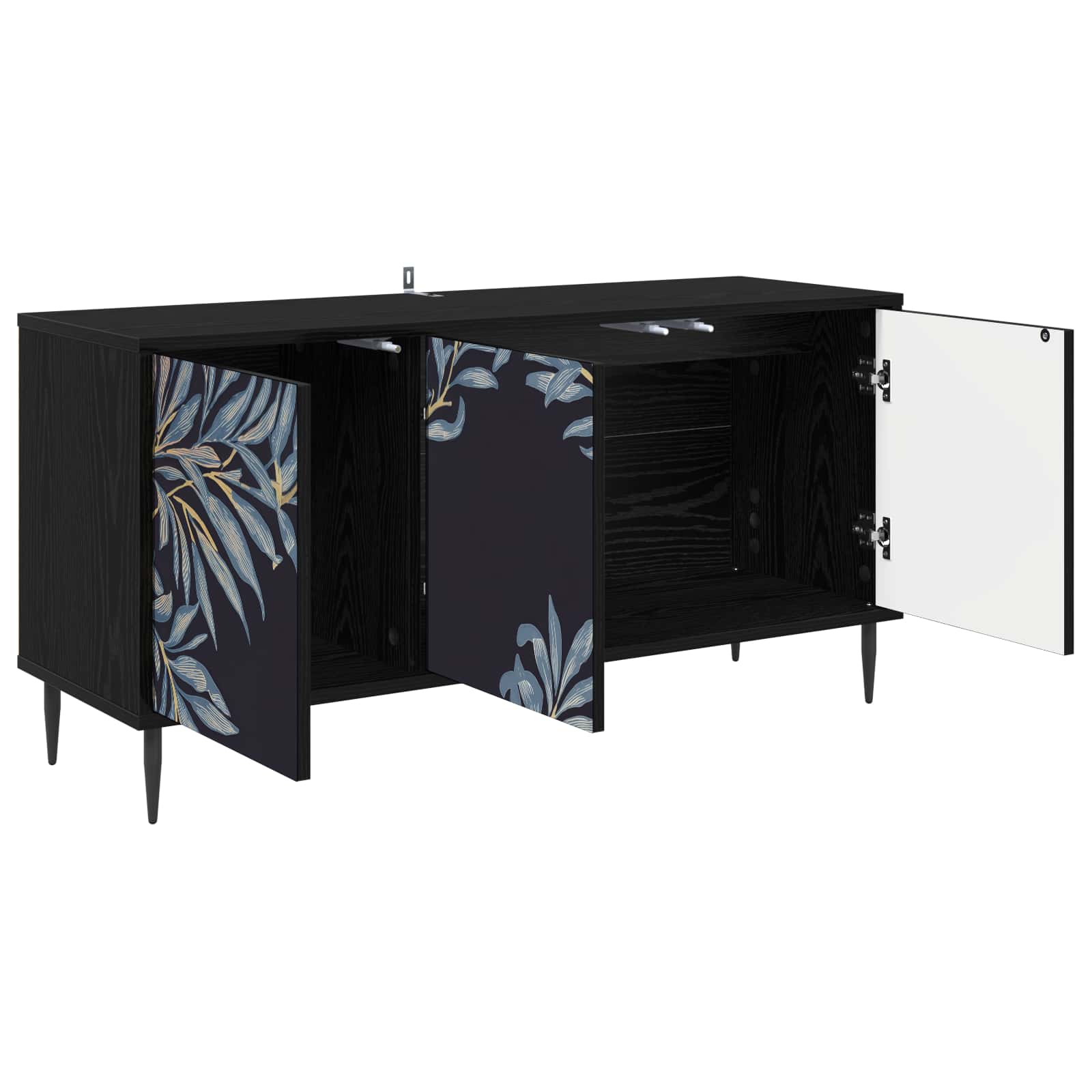 Ντουλάπι TV DOKKUM 102 x 33 x 51 εκ Μαύρη Δρυς - Pakobazaar