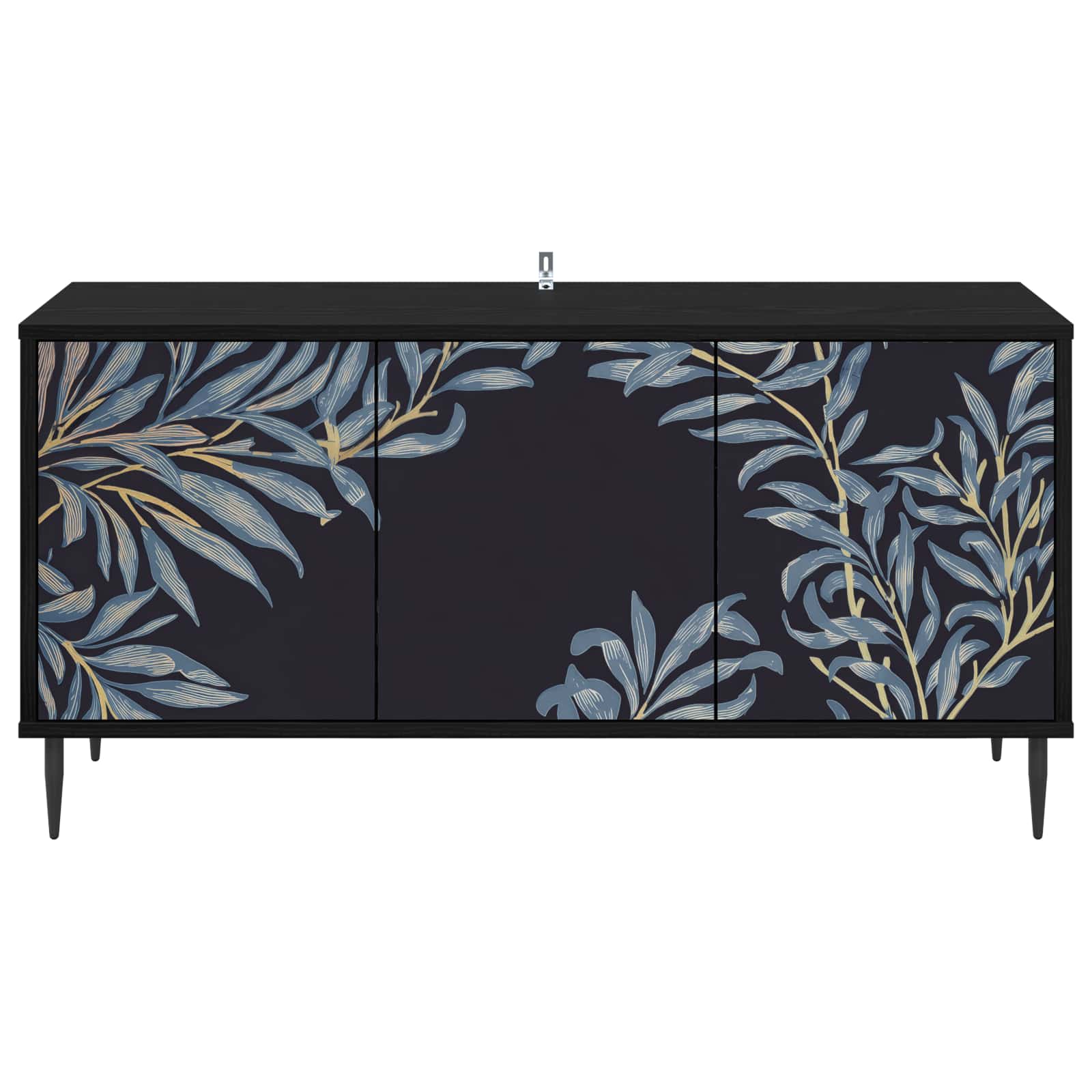 Ντουλάπι TV DOKKUM 102 x 33 x 51 εκ Μαύρη Δρυς - Pakobazaar