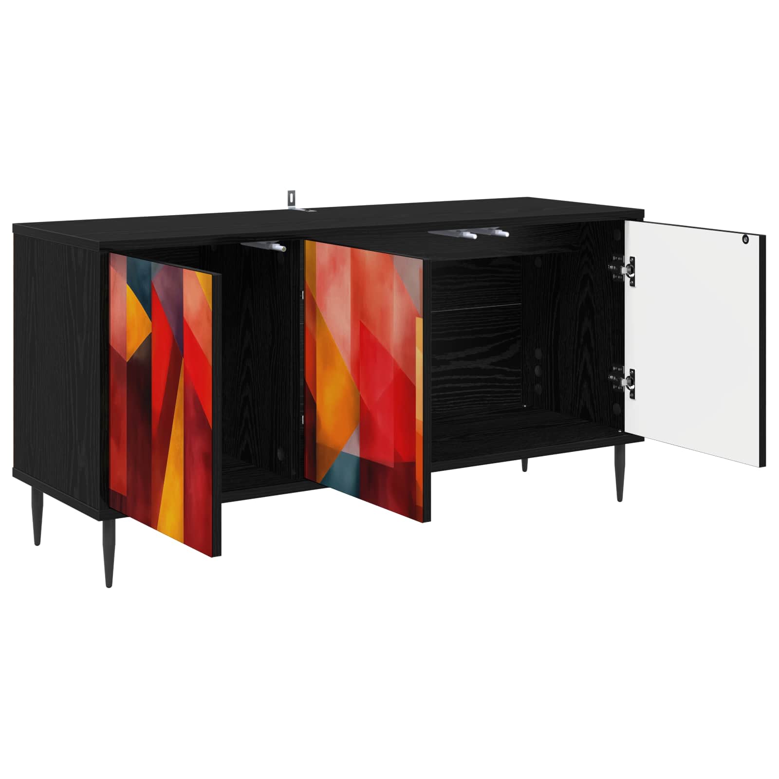 Ντουλάπι TV HEESCH 102 x 33 x 51 εκ Μαύρη Δρυς