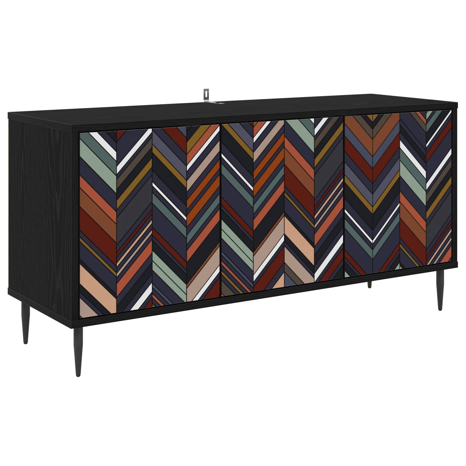 Ντουλάπι TV OMMEN 102 x 33 x 51 εκ Μαύρη Δρυς - Pakobazaar