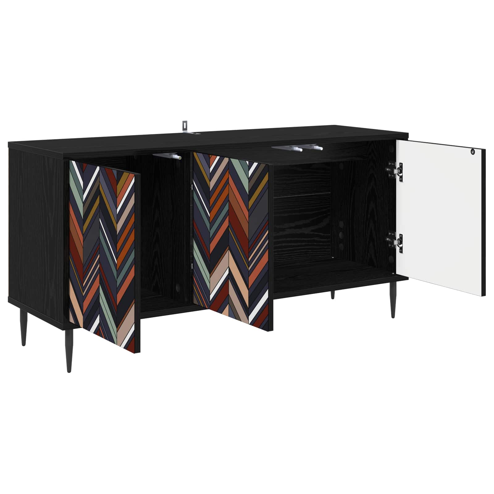 Ντουλάπι TV OMMEN 102 x 33 x 51 εκ Μαύρη Δρυς - Pakobazaar