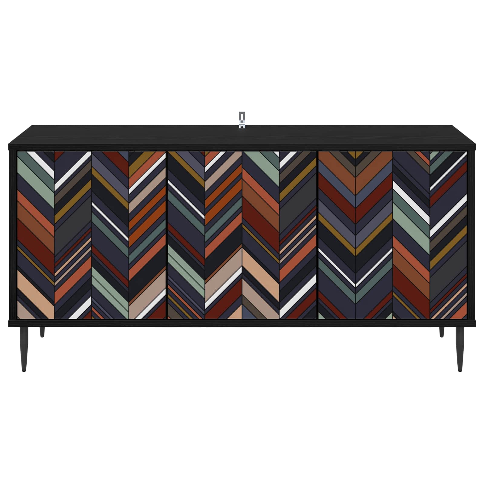 Ντουλάπι TV OMMEN 102 x 33 x 51 εκ Μαύρη Δρυς - Pakobazaar