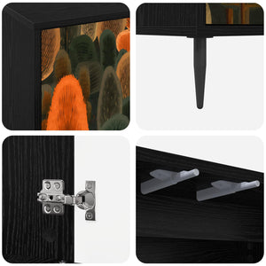 Ντουλάπι TV ZAANDAM 102 x 33 x 51 εκ Μαύρη Δρυς - Pakobazaar