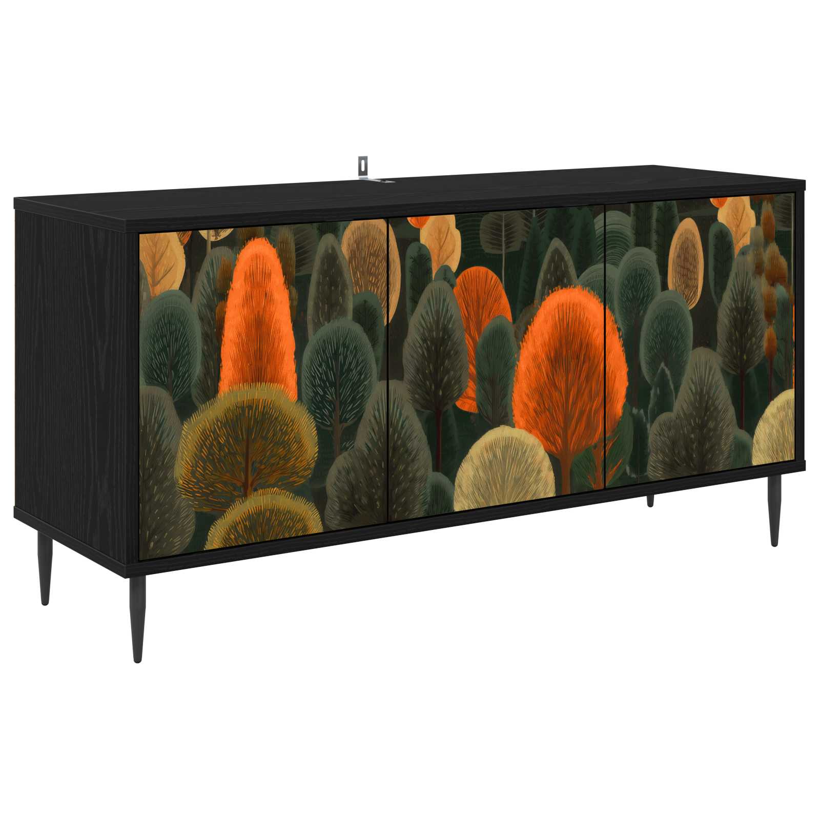 Ντουλάπι TV ZAANDAM 102 x 33 x 51 εκ Μαύρη Δρυς - Pakobazaar