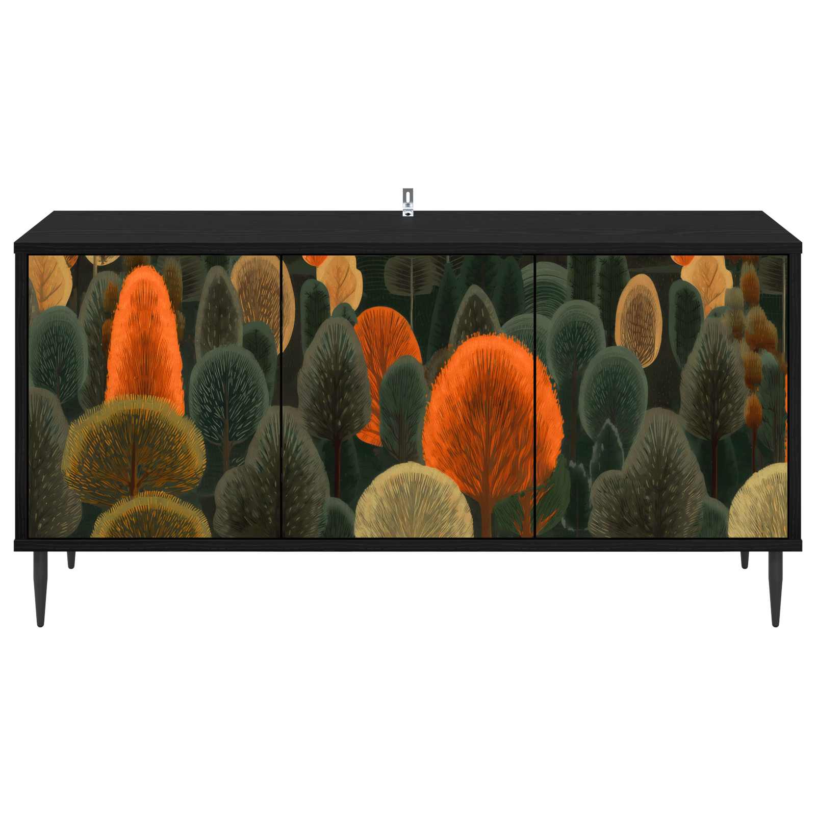 Ντουλάπι TV ZAANDAM 102 x 33 x 51 εκ Μαύρη Δρυς - Pakobazaar