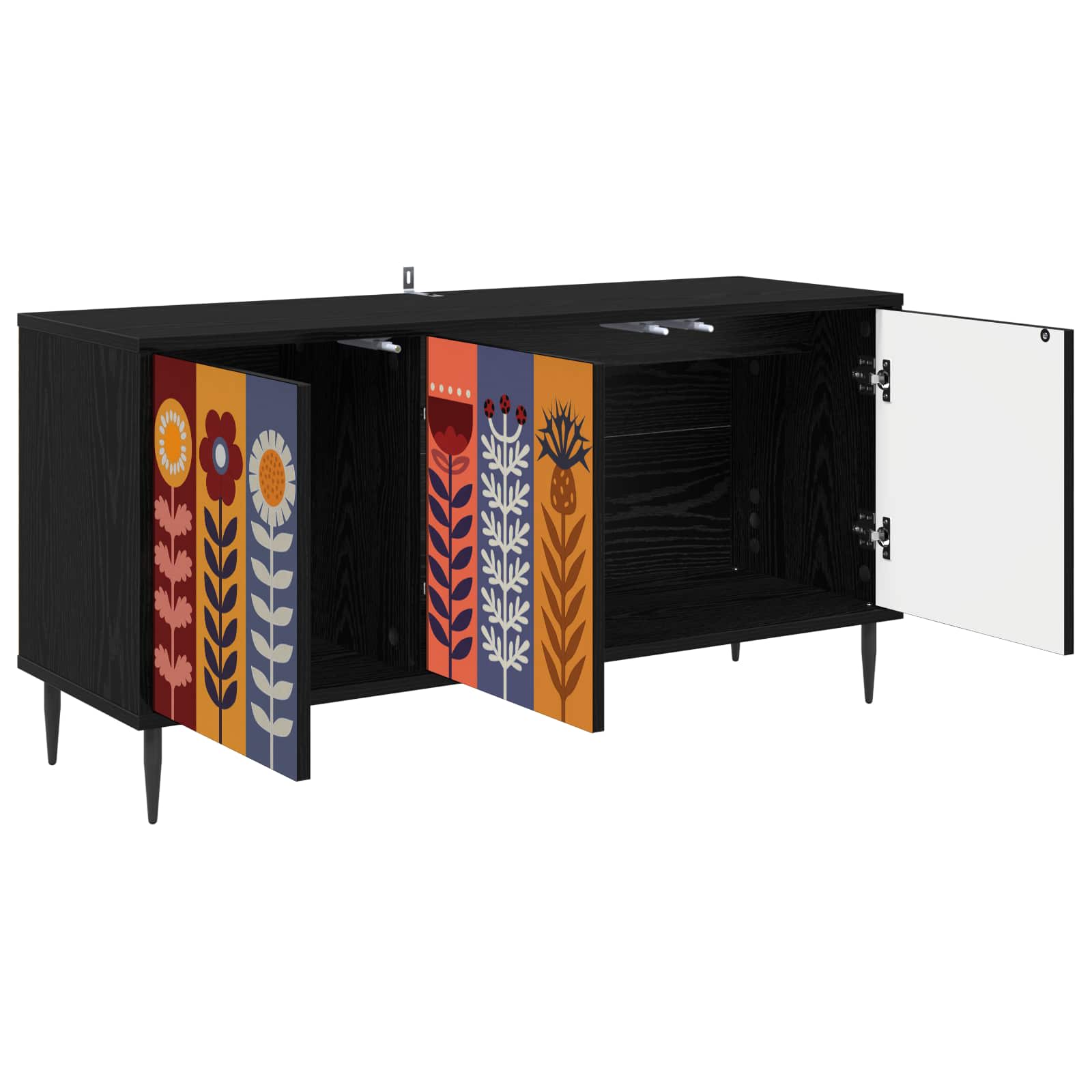 Ντουλάπι TV ESSEN 102 x 33 x 51 εκ Μαύρη Δρυς - Pakobazaar