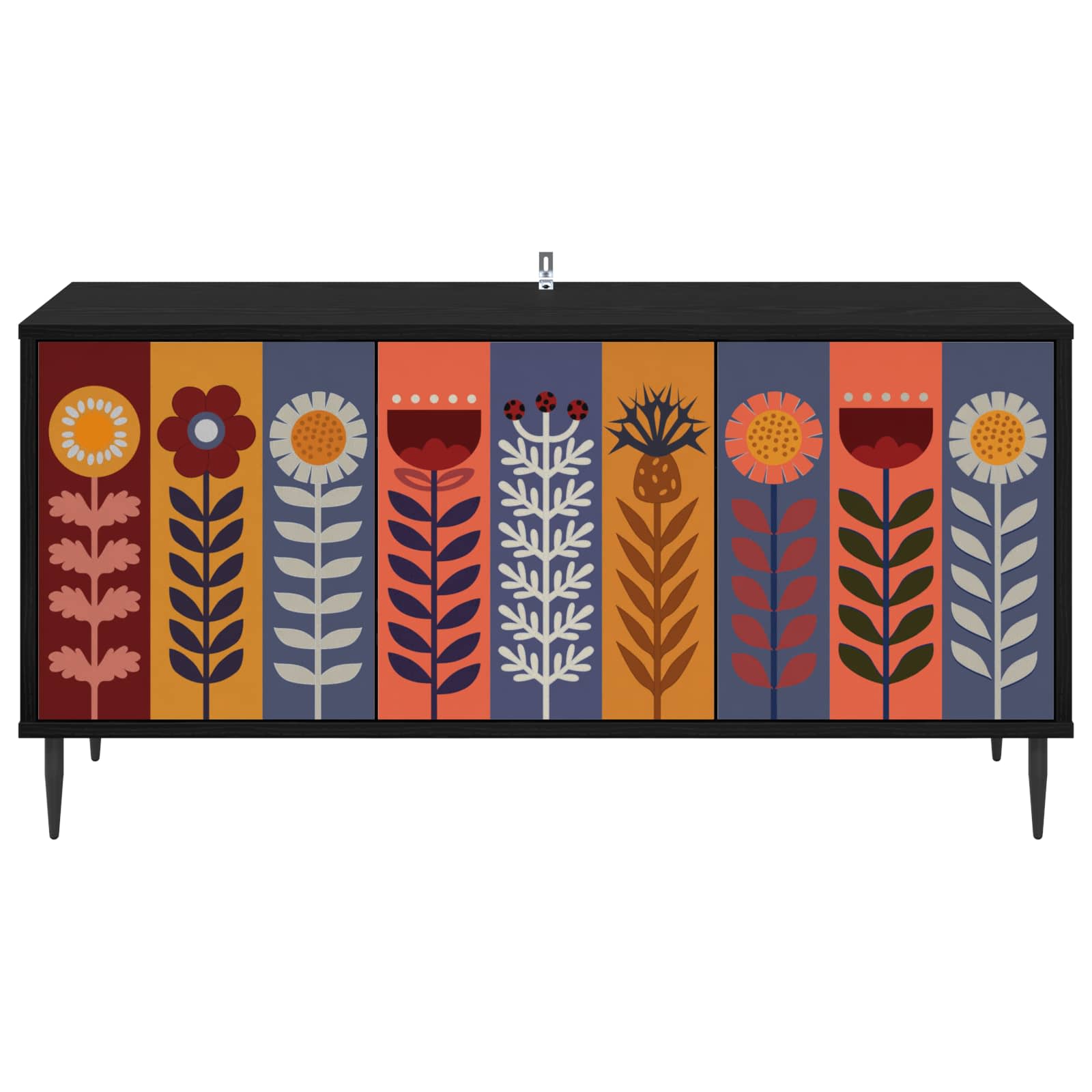 Ντουλάπι TV ESSEN 102 x 33 x 51 εκ Μαύρη Δρυς - Pakobazaar
