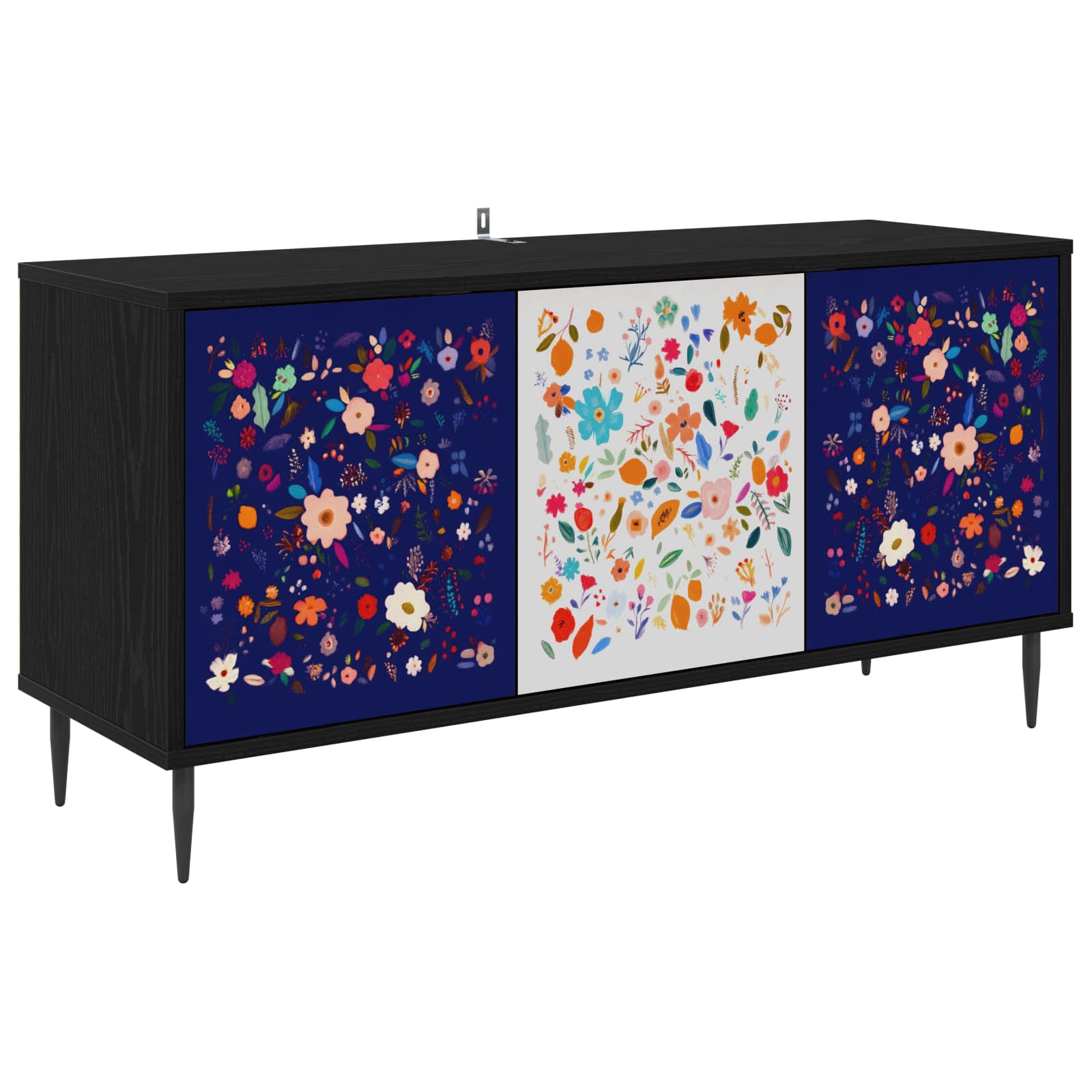 Ντουλάπι TV MAINZ 102 x 33 x 51 εκ Μαύρη Δρυς - Pakobazaar
