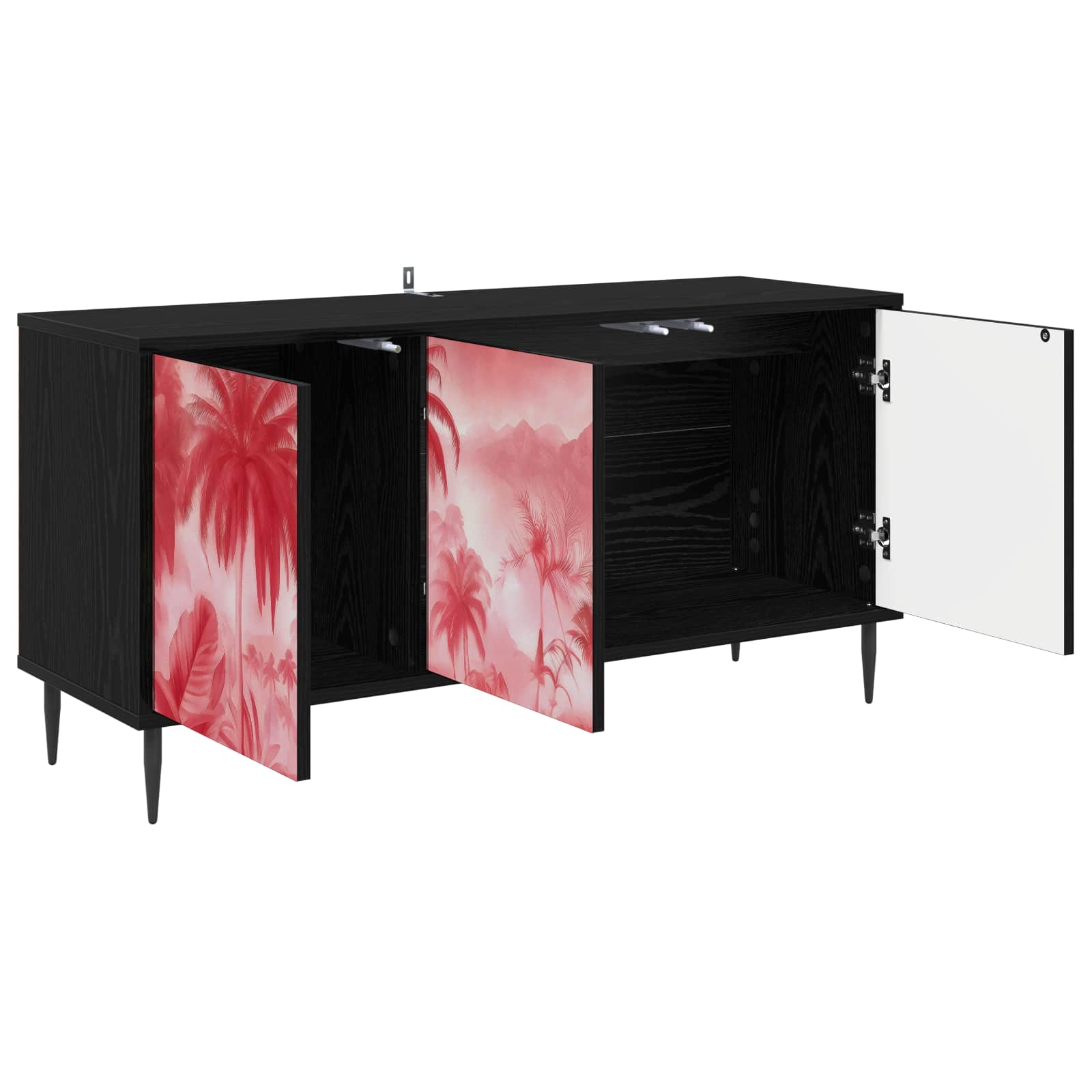 Ντουλάπι TV AACHEN 102 x 33 x 51 εκ Μαύρη Δρυς